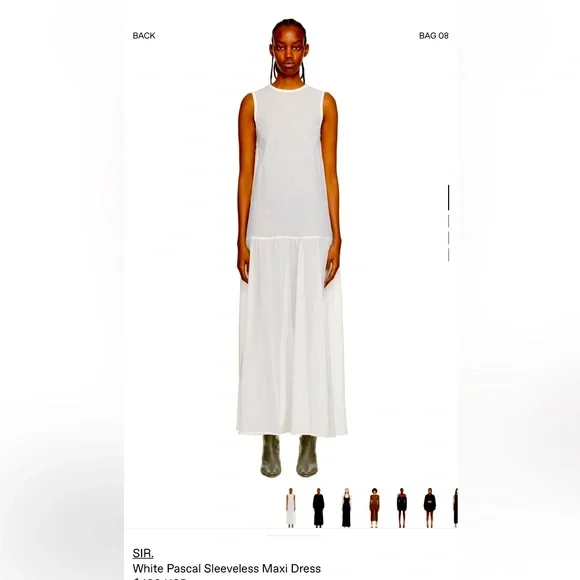 chinese dress ladies Rent SIR The Label Strobe Silk Chiffon Maxi Dress
